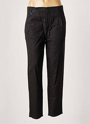 Pantalon drept talie cu cleme talie înaltă negru LEON & HARPER femeie