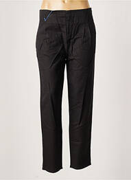 Pantalon drept talie cu cleme talie înaltă negru LEON & HARPER femeie