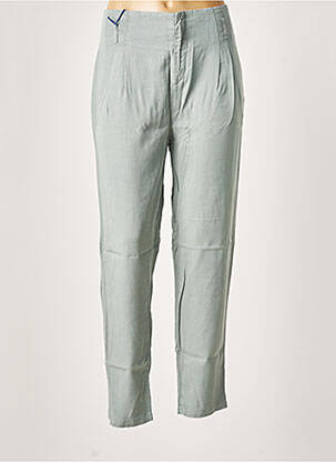 Pantalon drept talie cu cleme talie înaltă albastru LEON & HARPER femeie