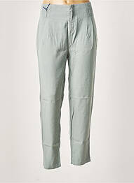 Pantalon drept talie cu cleme talie înaltă albastru LEON & HARPER femeie