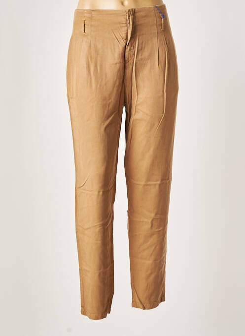 Pantalon drept bej LEON & HARPER femeie