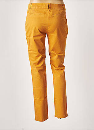 Pantalon chino țesătură poplin mărime normală galben LEON & HARPER femeie