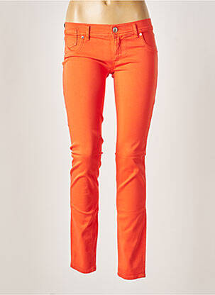 Pantalon slim talie joasă talie joasă portocalie FREESOUL femeie