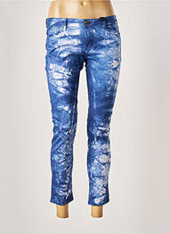 Pantalon 7/8 elasticitate talie joasă albastru CIMARRON femme
