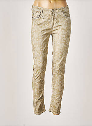 Pantalon 7/8 elasticitate talie joasă verde REIKO femeie