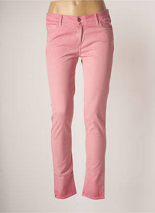 Pantalon slim talie joasă talie joasă roz REIKO femeie