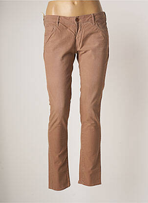 Pantalon slim talie joasă talie joasă maro REIKO femeie