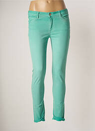 Pantalon slim talie joasă talie joasă verde REIKO femeie