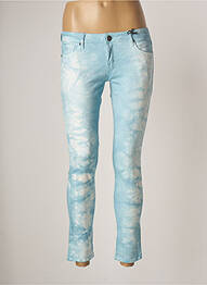 Pantalon 7/8 elasticitate talie joasă albastru CIMARRON femeie