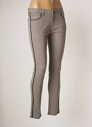 Pantalon slim talie joasă talie joasă gri REIKO femeie