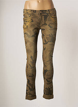 Pantalon slim talie joasă talie joasă verde CIMARRON femeie