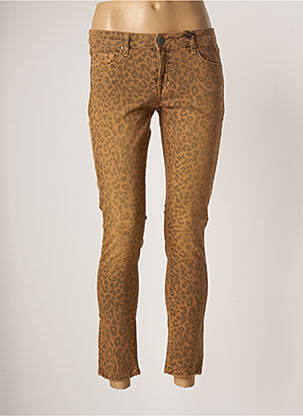 Blugi skinny elasticitate talie joasă maro CIMARRON femeie