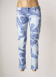 Pantalon 7/8 elasticitate talie joasă albastru GUESS femme