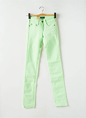 Pantalon slim țesătură poplin mărime normală verde CIMARRON femeie