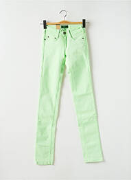 Pantalon slim țesătură poplin mărime normală verde CIMARRON femeie