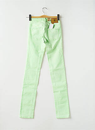 Pantalon slim țesătură poplin mărime normală verde CIMARRON femeie