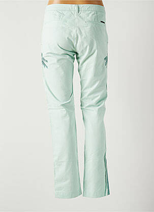Pantalon chino broderie galoni laterali talie joasă verde MAISON SCOTCH femeie