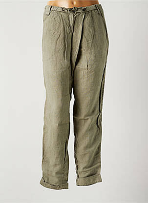 Pantalon drept verde LE TEMPS DES CERISES femeie