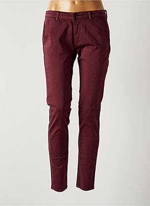 Pantalon chino roșu LE TEMPS DES CERISES femeie