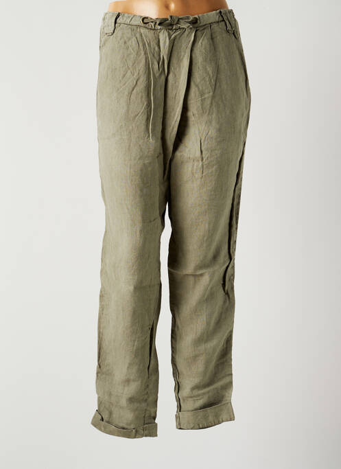 Pantalon drept verde LE TEMPS DES CERISES femeie