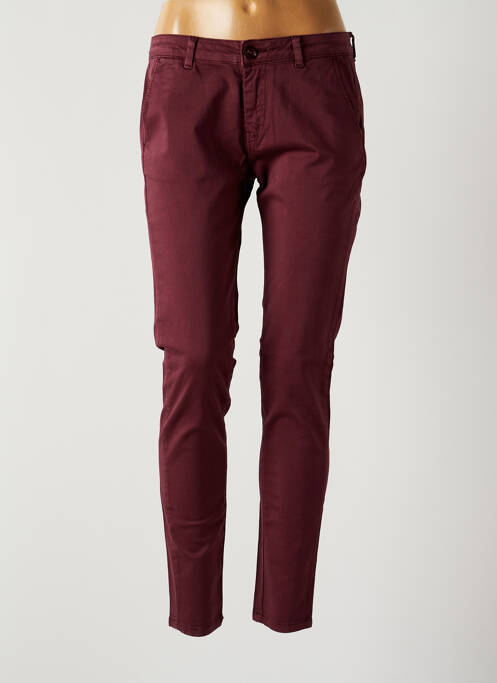 Pantalon chino roșu LE TEMPS DES CERISES femeie