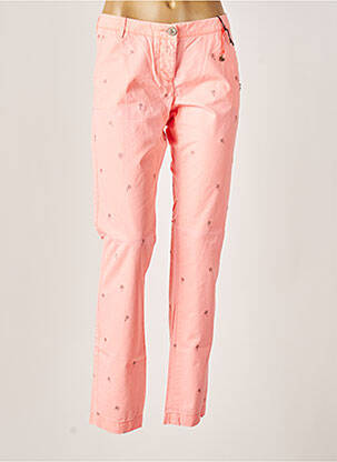 Pantalon chino țesătură poplin mărime normală roz MAISON SCOTCH femeie