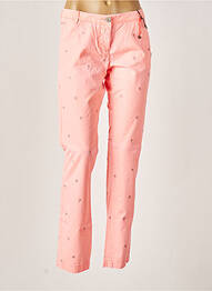 Pantalon chino țesătură poplin mărime normală roz MAISON SCOTCH femeie