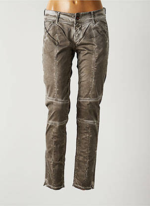Pantalon 7/8 elasticitate talie joasă gri FIVE PM femeie