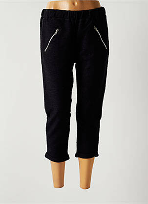 Pantalon trei sferturi negru DEUX TWO femeie