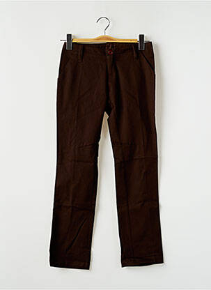Pantalon 7/8 elasticitate talie joasă maro SPIRIT OF GANG femeie