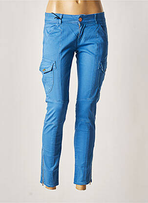 Pantalon 7/8 elasticitate talie joasă albastru FIVE PM femeie