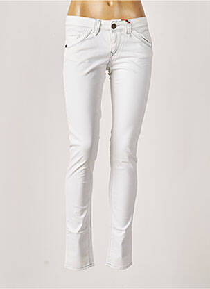 Pantalon slim alb FIVE PM femeie