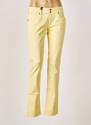 Pantalon slim talie joasă talie joasă galben FIVE PM femeie