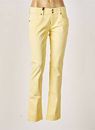Pantalon slim talie joasă talie joasă galben FIVE PM femeie
