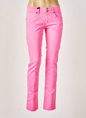 Pantalon slim talie joasă talie joasă roz FIVE PM femeie