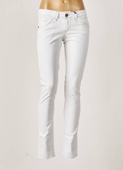 Pantalon slim alb FIVE PM femeie