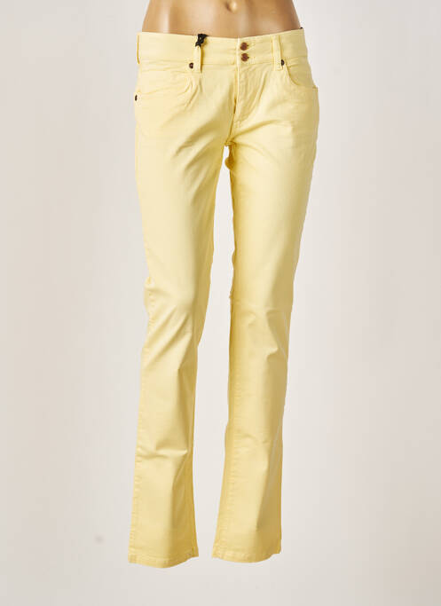 Pantalon slim galben FIVE PM femeie