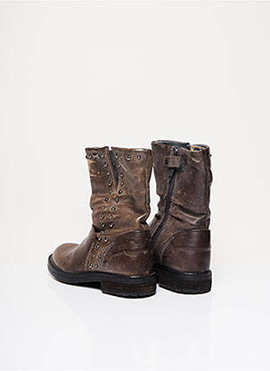 Botine/ghete material neted toc mic gri STONES AND BONES fată