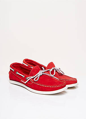 Pantofi de barcă nubuc toc plat până la 3 cm roșu U.S. POLO ASSN femeie