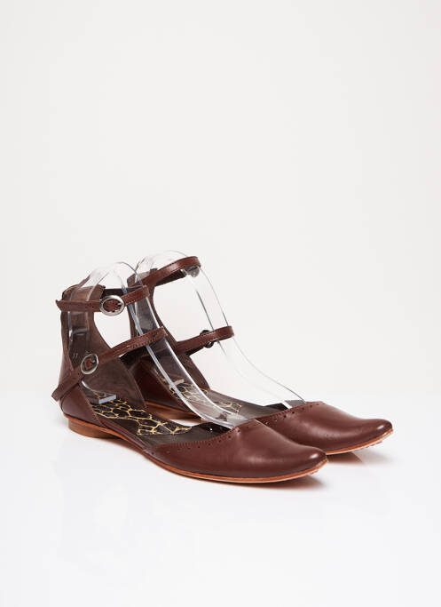 Sandale/Pantofi decupați maro IPPON STYL femeie