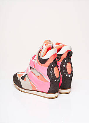 Adidași toc platformă toc de 7 la 9 cm roz STARFLY femeie