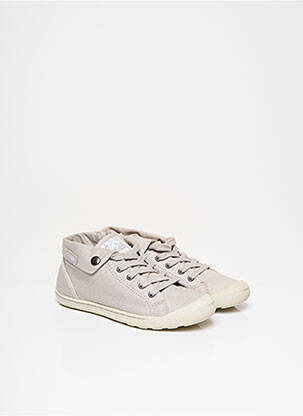 Adidași material neted platformă gri PALLADIUM fată