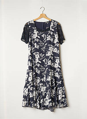 Rochie midi imprimeu floral mâneci scurte albastru WEINBERG femeie