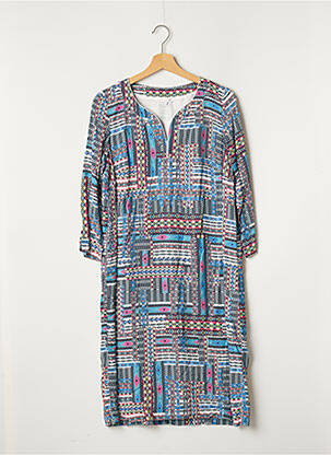 Rochie midi mâneci 3/4 mâneci 3/4 albastru TERRE DE FÉES femeie