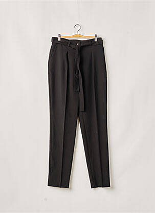 Pantalon drept țesătură poplin mărime normală negru TERRE DE FÉES femeie