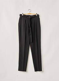 Pantalon drept țesătură poplin mărime normală negru TERRE DE FÉES femme