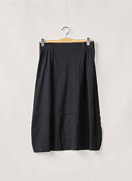 Fustă midi talie elastică negru PAUPORTÉ femme