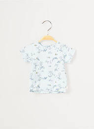 Tricou închidere presată mâneci scurte albastru CARREMENT BEAU garcon
