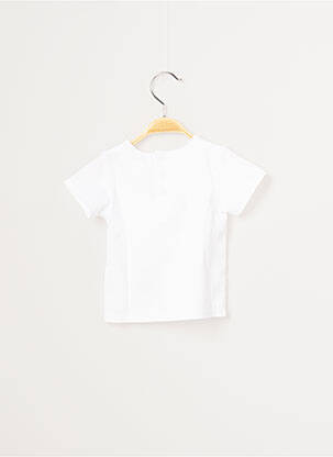 Tricou închidere presată mâneci scurte alb CARREMENT BEAU băiat
