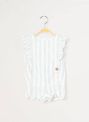 Salopetă scurtă alb CARREMENT BEAU fată